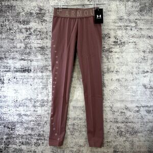 NWT - Under Armour Heat Gear Favorite Graphic Leggings - Mauve Pink - Women's XS